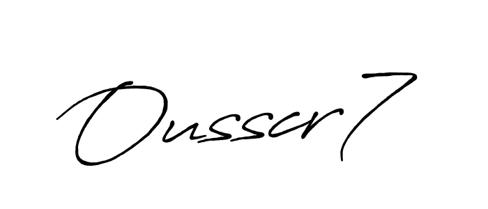 Make a beautiful signature design for name Ousscr7. With this signature (Antro_Vectra_Bolder) style, you can create a handwritten signature for free. Ousscr7 signature style 7 images and pictures png