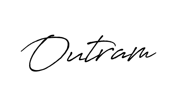 Outram stylish signature style. Best Handwritten Sign (Antro_Vectra_Bolder) for my name. Handwritten Signature Collection Ideas for my name Outram. Outram signature style 7 images and pictures png