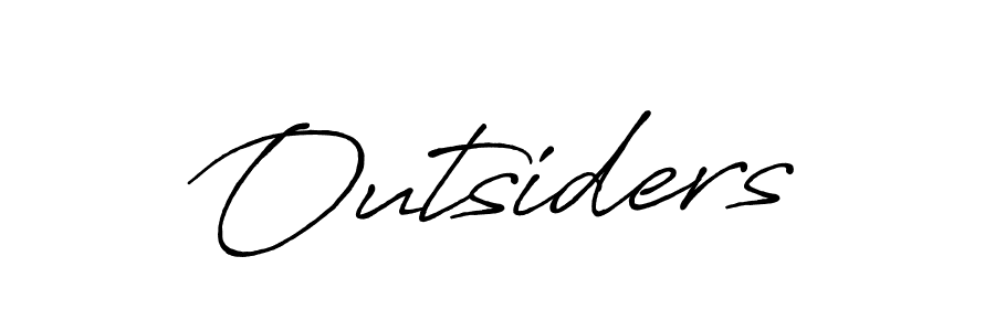 Similarly Antro_Vectra_Bolder is the best handwritten signature design. Signature creator online .You can use it as an online autograph creator for name Outsiders. Outsiders signature style 7 images and pictures png