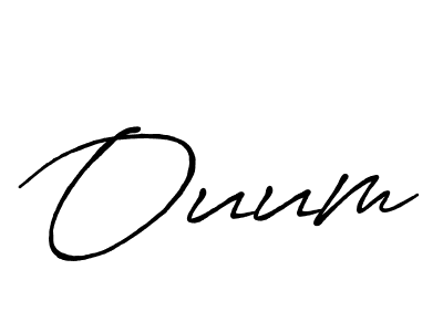 if you are searching for the best signature style for your name Ouum. so please give up your signature search. here we have designed multiple signature styles  using Antro_Vectra_Bolder. Ouum signature style 7 images and pictures png