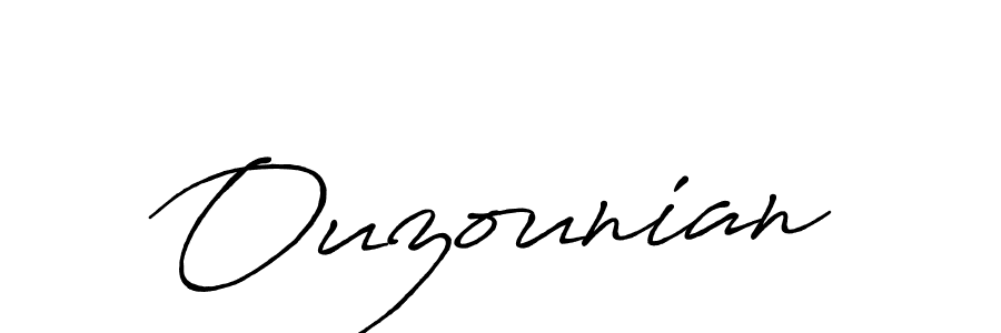 The best way (Antro_Vectra_Bolder) to make a short signature is to pick only two or three words in your name. The name Ouzounian include a total of six letters. For converting this name. Ouzounian signature style 7 images and pictures png