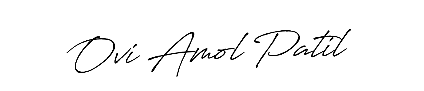 Similarly Antro_Vectra_Bolder is the best handwritten signature design. Signature creator online .You can use it as an online autograph creator for name Ovi Amol Patil. Ovi Amol Patil signature style 7 images and pictures png