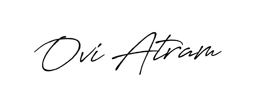 The best way (Antro_Vectra_Bolder) to make a short signature is to pick only two or three words in your name. The name Ovi Atram include a total of six letters. For converting this name. Ovi Atram signature style 7 images and pictures png