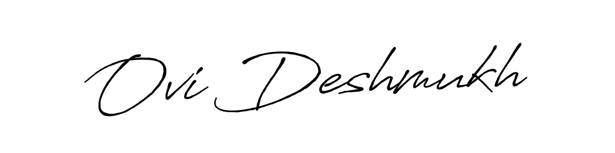 Use a signature maker to create a handwritten signature online. With this signature software, you can design (Antro_Vectra_Bolder) your own signature for name Ovi Deshmukh. Ovi Deshmukh signature style 7 images and pictures png