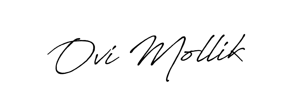 if you are searching for the best signature style for your name Ovi Mollik. so please give up your signature search. here we have designed multiple signature styles  using Antro_Vectra_Bolder. Ovi Mollik signature style 7 images and pictures png