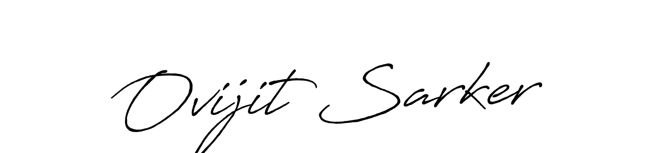 Create a beautiful signature design for name Ovijit Sarker. With this signature (Antro_Vectra_Bolder) fonts, you can make a handwritten signature for free. Ovijit Sarker signature style 7 images and pictures png