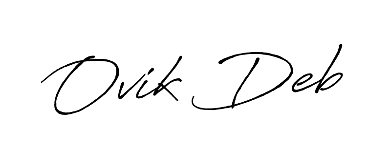 Design your own signature with our free online signature maker. With this signature software, you can create a handwritten (Antro_Vectra_Bolder) signature for name Ovik Deb. Ovik Deb signature style 7 images and pictures png