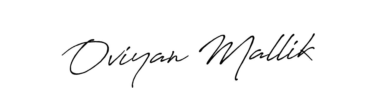 Antro_Vectra_Bolder is a professional signature style that is perfect for those who want to add a touch of class to their signature. It is also a great choice for those who want to make their signature more unique. Get Oviyan Mallik name to fancy signature for free. Oviyan Mallik signature style 7 images and pictures png