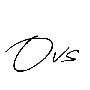 How to make Ovs signature? Antro_Vectra_Bolder is a professional autograph style. Create handwritten signature for Ovs name. Ovs signature style 7 images and pictures png