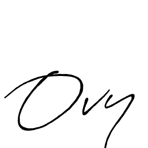 Ovy stylish signature style. Best Handwritten Sign (Antro_Vectra_Bolder) for my name. Handwritten Signature Collection Ideas for my name Ovy. Ovy signature style 7 images and pictures png