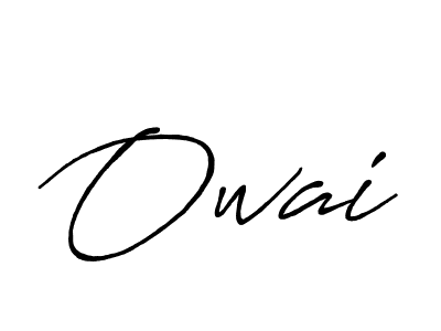 Make a beautiful signature design for name Owai. With this signature (Antro_Vectra_Bolder) style, you can create a handwritten signature for free. Owai signature style 7 images and pictures png