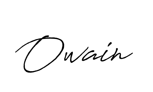 Make a beautiful signature design for name Owain. With this signature (Antro_Vectra_Bolder) style, you can create a handwritten signature for free. Owain signature style 7 images and pictures png