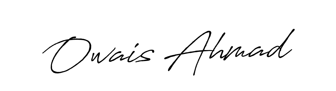 Create a beautiful signature design for name Owais Ahmad. With this signature (Antro_Vectra_Bolder) fonts, you can make a handwritten signature for free. Owais Ahmad signature style 7 images and pictures png