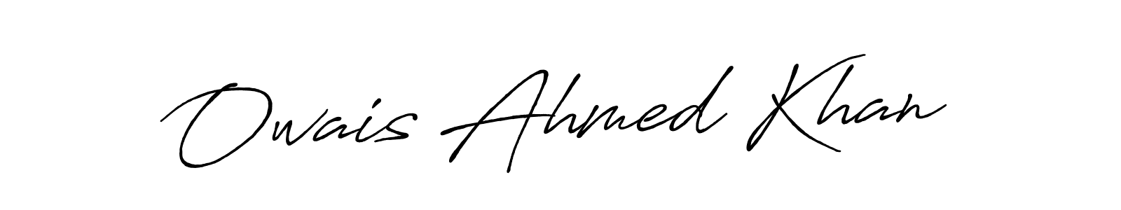 Use a signature maker to create a handwritten signature online. With this signature software, you can design (Antro_Vectra_Bolder) your own signature for name Owais Ahmed Khan. Owais Ahmed Khan signature style 7 images and pictures png