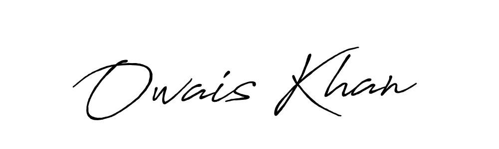 Use a signature maker to create a handwritten signature online. With this signature software, you can design (Antro_Vectra_Bolder) your own signature for name Owais Khan. Owais Khan signature style 7 images and pictures png