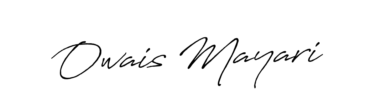 Also You can easily find your signature by using the search form. We will create Owais Mayari name handwritten signature images for you free of cost using Antro_Vectra_Bolder sign style. Owais Mayari signature style 7 images and pictures png