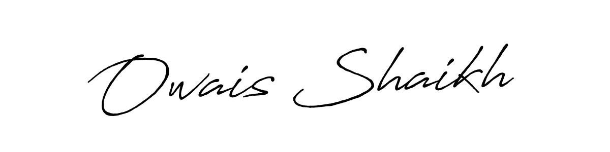 Use a signature maker to create a handwritten signature online. With this signature software, you can design (Antro_Vectra_Bolder) your own signature for name Owais Shaikh. Owais Shaikh signature style 7 images and pictures png