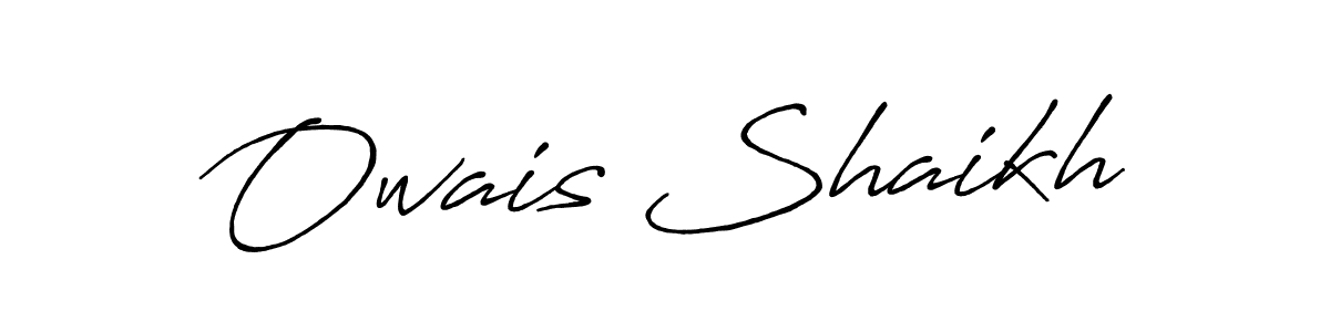 Use a signature maker to create a handwritten signature online. With this signature software, you can design (Antro_Vectra_Bolder) your own signature for name Owais Shaikh. Owais Shaikh signature style 7 images and pictures png