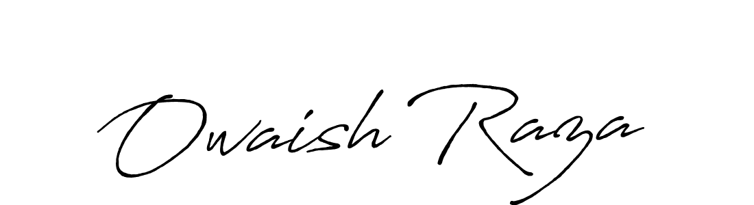 Create a beautiful signature design for name Owaish Raza. With this signature (Antro_Vectra_Bolder) fonts, you can make a handwritten signature for free. Owaish Raza signature style 7 images and pictures png