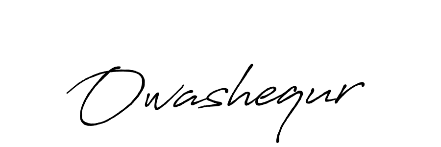 Make a beautiful signature design for name Owashequr. With this signature (Antro_Vectra_Bolder) style, you can create a handwritten signature for free. Owashequr signature style 7 images and pictures png
