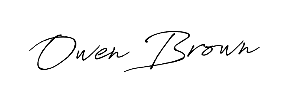 How to make Owen Brown name signature. Use Antro_Vectra_Bolder style for creating short signs online. This is the latest handwritten sign. Owen Brown signature style 7 images and pictures png