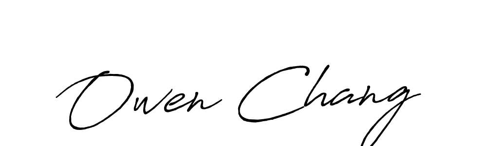 Also You can easily find your signature by using the search form. We will create Owen Chang name handwritten signature images for you free of cost using Antro_Vectra_Bolder sign style. Owen Chang signature style 7 images and pictures png