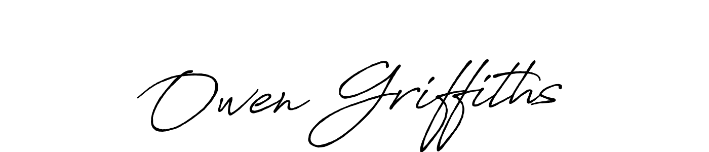 Create a beautiful signature design for name Owen Griffiths. With this signature (Antro_Vectra_Bolder) fonts, you can make a handwritten signature for free. Owen Griffiths signature style 7 images and pictures png