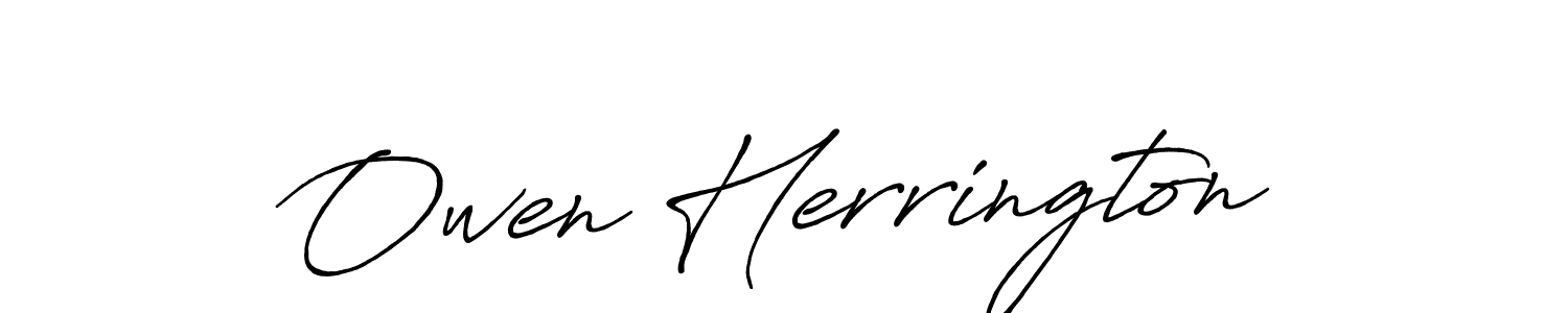 Create a beautiful signature design for name Owen Herrington. With this signature (Antro_Vectra_Bolder) fonts, you can make a handwritten signature for free. Owen Herrington signature style 7 images and pictures png