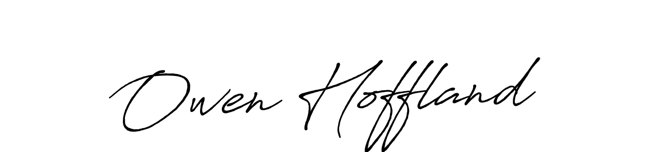 Make a beautiful signature design for name Owen Hoffland. With this signature (Antro_Vectra_Bolder) style, you can create a handwritten signature for free. Owen Hoffland signature style 7 images and pictures png