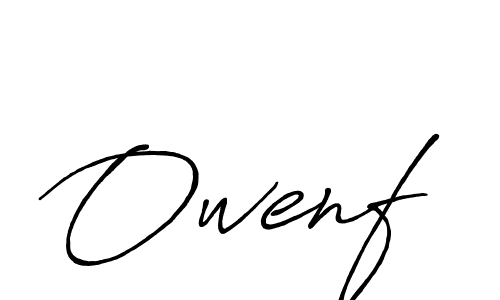 Make a beautiful signature design for name Owenf. With this signature (Antro_Vectra_Bolder) style, you can create a handwritten signature for free. Owenf signature style 7 images and pictures png