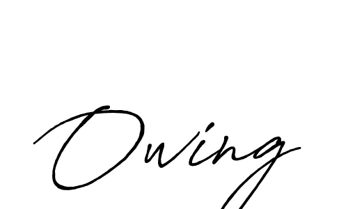 Use a signature maker to create a handwritten signature online. With this signature software, you can design (Antro_Vectra_Bolder) your own signature for name Owing. Owing signature style 7 images and pictures png