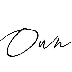 Create a beautiful signature design for name Own. With this signature (Antro_Vectra_Bolder) fonts, you can make a handwritten signature for free. Own signature style 7 images and pictures png