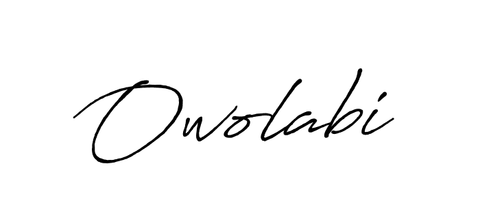 Use a signature maker to create a handwritten signature online. With this signature software, you can design (Antro_Vectra_Bolder) your own signature for name Owolabi. Owolabi signature style 7 images and pictures png