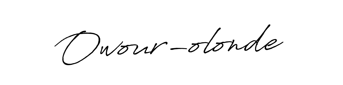 Owour-olonde stylish signature style. Best Handwritten Sign (Antro_Vectra_Bolder) for my name. Handwritten Signature Collection Ideas for my name Owour-olonde. Owour-olonde signature style 7 images and pictures png