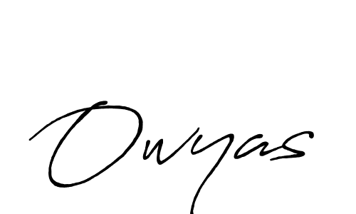 Create a beautiful signature design for name Owyas. With this signature (Antro_Vectra_Bolder) fonts, you can make a handwritten signature for free. Owyas signature style 7 images and pictures png