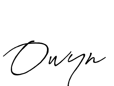 Also we have Owyn name is the best signature style. Create professional handwritten signature collection using Antro_Vectra_Bolder autograph style. Owyn signature style 7 images and pictures png