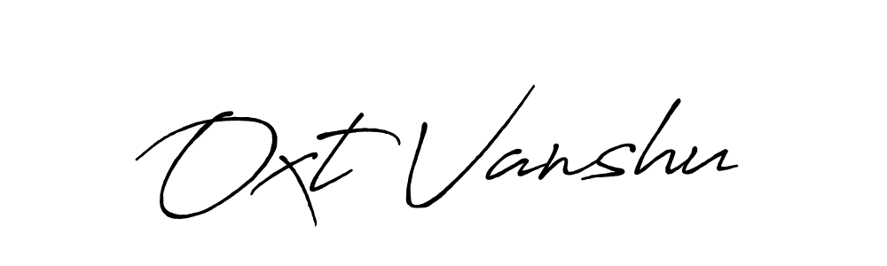 Create a beautiful signature design for name Oxt Vanshu. With this signature (Antro_Vectra_Bolder) fonts, you can make a handwritten signature for free. Oxt Vanshu signature style 7 images and pictures png