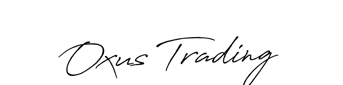 Oxus Trading stylish signature style. Best Handwritten Sign (Antro_Vectra_Bolder) for my name. Handwritten Signature Collection Ideas for my name Oxus Trading. Oxus Trading signature style 7 images and pictures png