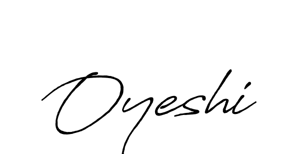 Make a beautiful signature design for name Oyeshi. With this signature (Antro_Vectra_Bolder) style, you can create a handwritten signature for free. Oyeshi signature style 7 images and pictures png