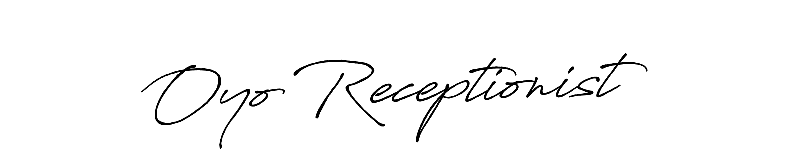 How to make Oyo Receptionist signature? Antro_Vectra_Bolder is a professional autograph style. Create handwritten signature for Oyo Receptionist name. Oyo Receptionist signature style 7 images and pictures png