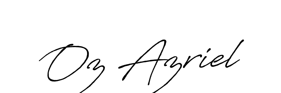 Design your own signature with our free online signature maker. With this signature software, you can create a handwritten (Antro_Vectra_Bolder) signature for name Oz Azriel. Oz Azriel signature style 7 images and pictures png