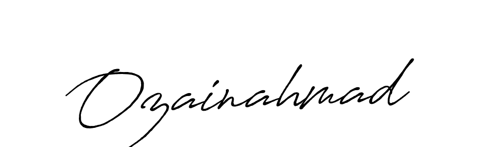 How to make Ozainahmad signature? Antro_Vectra_Bolder is a professional autograph style. Create handwritten signature for Ozainahmad name. Ozainahmad signature style 7 images and pictures png