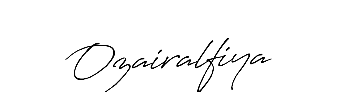 How to make Ozairalfiya signature? Antro_Vectra_Bolder is a professional autograph style. Create handwritten signature for Ozairalfiya name. Ozairalfiya signature style 7 images and pictures png