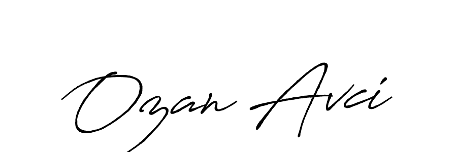 How to make Ozan Avci name signature. Use Antro_Vectra_Bolder style for creating short signs online. This is the latest handwritten sign. Ozan Avci signature style 7 images and pictures png
