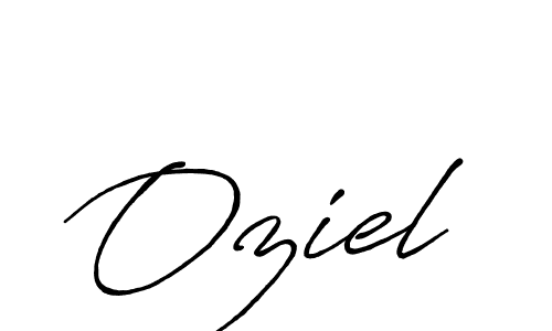 Create a beautiful signature design for name Oziel. With this signature (Antro_Vectra_Bolder) fonts, you can make a handwritten signature for free. Oziel signature style 7 images and pictures png