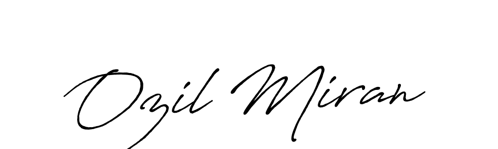 Antro_Vectra_Bolder is a professional signature style that is perfect for those who want to add a touch of class to their signature. It is also a great choice for those who want to make their signature more unique. Get Ozil Miran name to fancy signature for free. Ozil Miran signature style 7 images and pictures png