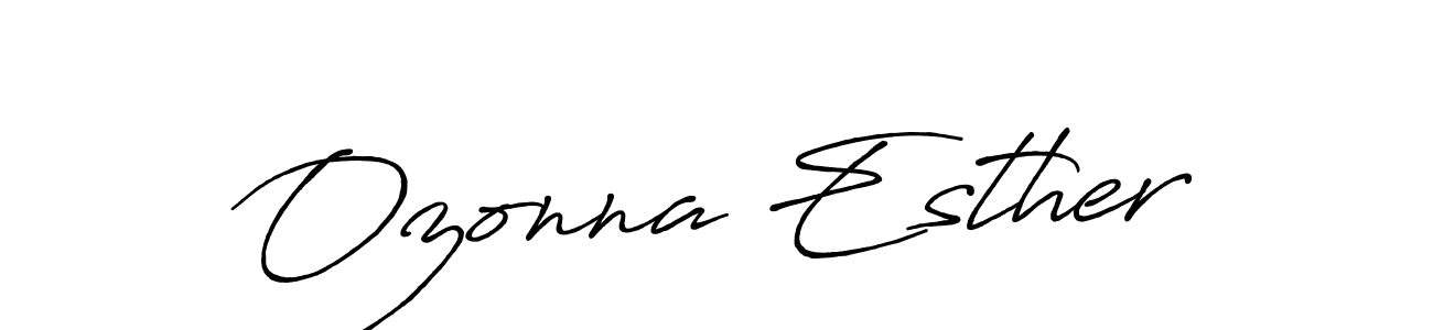 Also we have Ozonna Esther name is the best signature style. Create professional handwritten signature collection using Antro_Vectra_Bolder autograph style. Ozonna Esther signature style 7 images and pictures png
