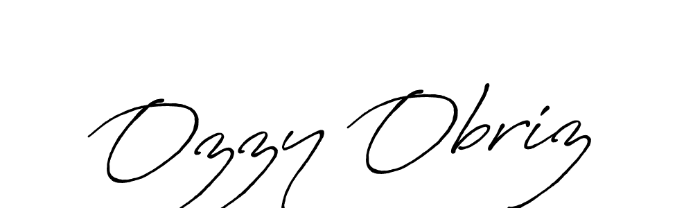 Make a beautiful signature design for name Ozzy Obriz. With this signature (Antro_Vectra_Bolder) style, you can create a handwritten signature for free. Ozzy Obriz signature style 7 images and pictures png