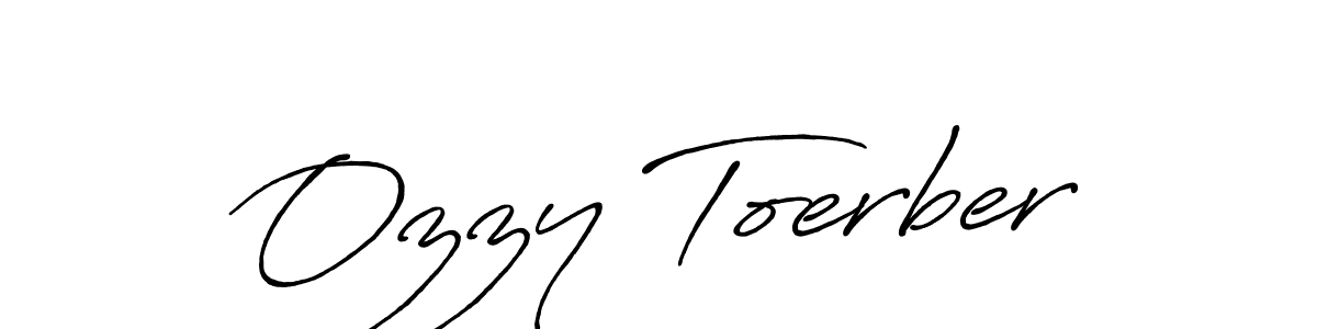 How to make Ozzy Toerber name signature. Use Antro_Vectra_Bolder style for creating short signs online. This is the latest handwritten sign. Ozzy Toerber signature style 7 images and pictures png