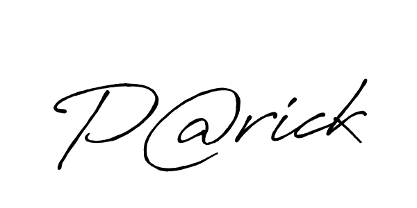 Design your own signature with our free online signature maker. With this signature software, you can create a handwritten (Antro_Vectra_Bolder) signature for name P@rick. P@rick signature style 7 images and pictures png